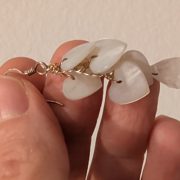 Sterling Silver Gemstone Dangle Earrings - Picture 3 of 3